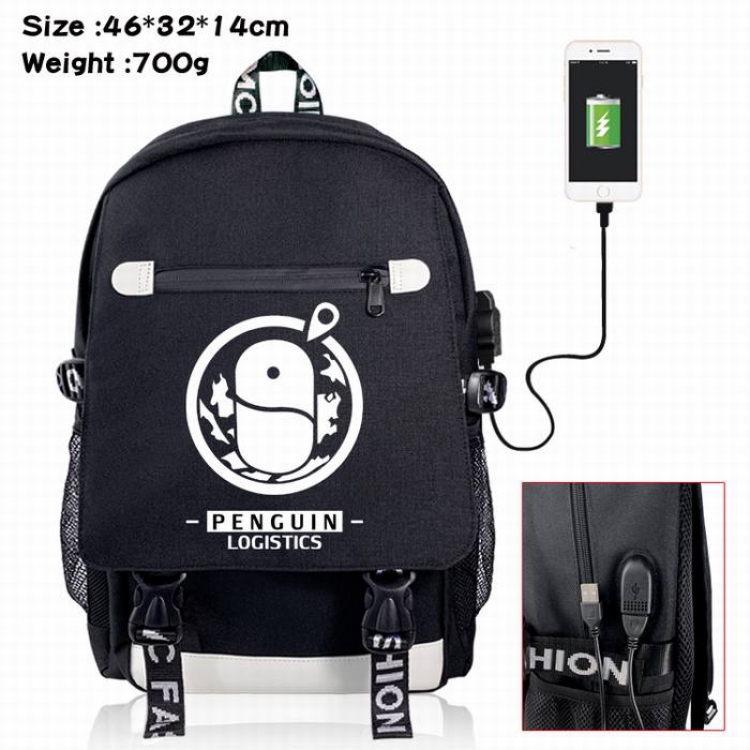 Arknights-4A Black Color data cable Backpack