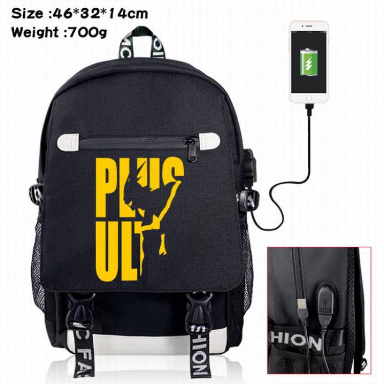 My Hero Academia-1A Black Color data cable Backpack