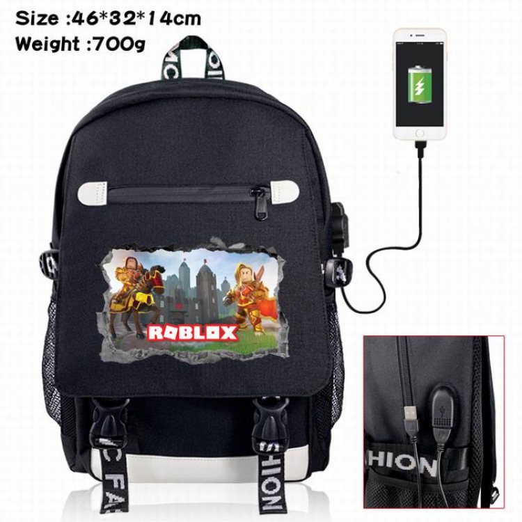 Roblox-10A Black Color data cable Backpack