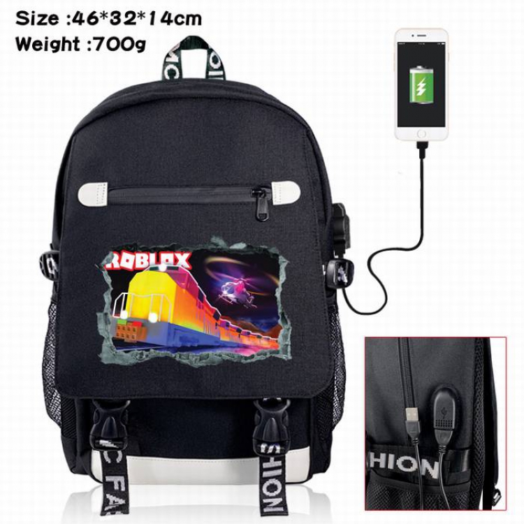 Roblox-2A Black Color data cable Backpack