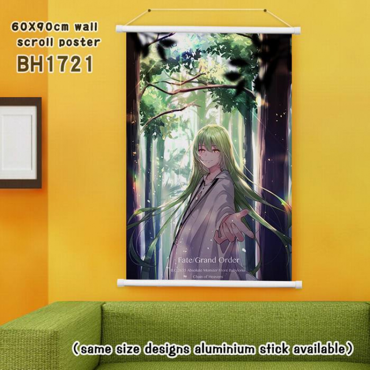 Fate grand order White Plastic rod Cloth painting Wall Scroll 60X90CM BH1721