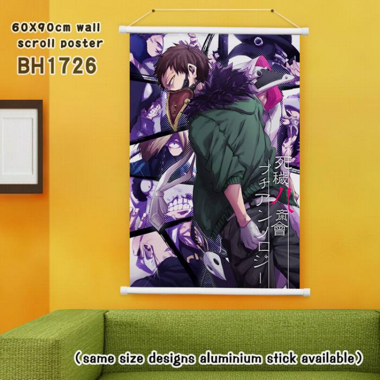 My Hero Academia White Plastic rod Cloth painting Wall Scroll 60X90CM BH1726