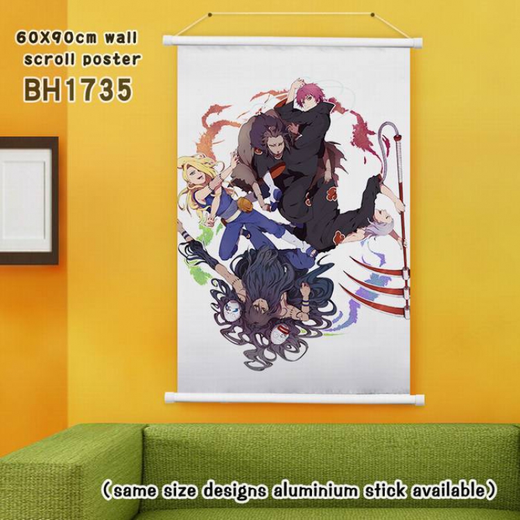 Naruto White Plastic rod Cloth painting Wall Scroll 60X90CM BH1735