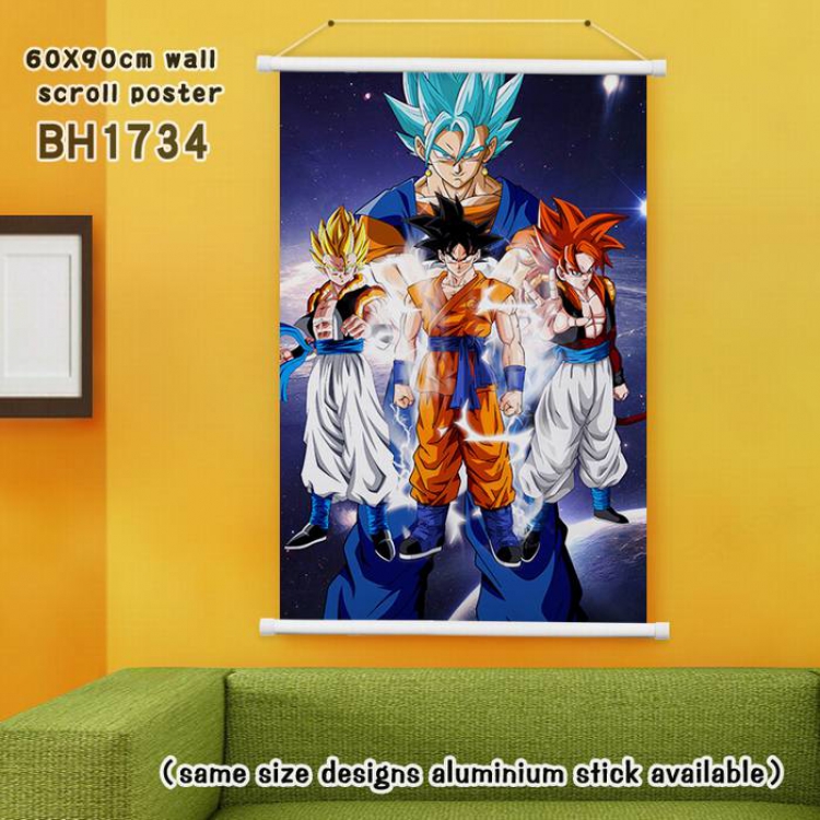 DRAGON BALL White Plastic rod Cloth painting Wall Scroll 60X90CM BH1734