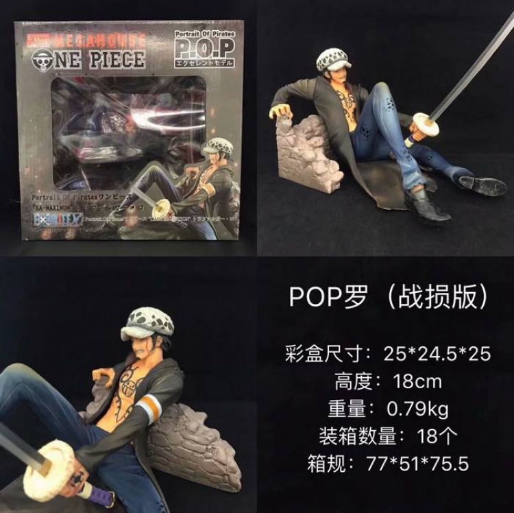 One Piece  POP Trafalgar Law Boxed Figure Decoration Model 18CM 0.79KG