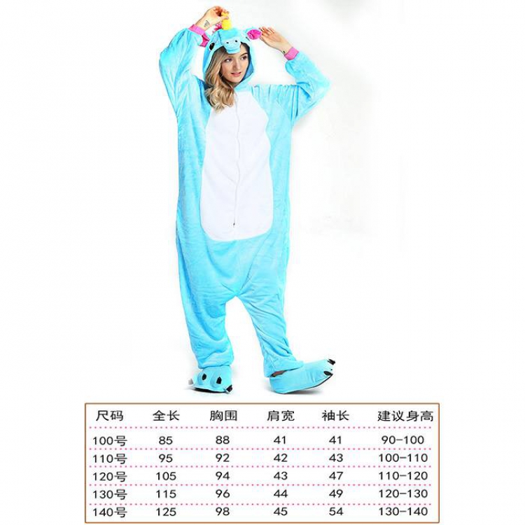 Unicorn Tenma-25 Children's Cartoon Flannel Piece pajamas Book three days in advance price for 2 pcs
