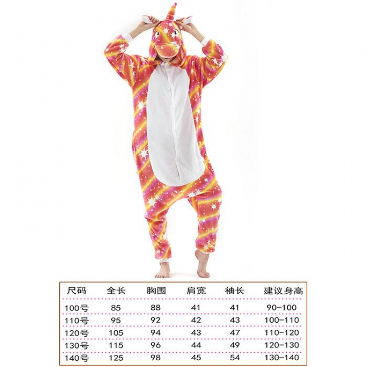 Unicorn Tenma-4 Children's Cartoon Flannel Piece pajamas Book three days in advance price for 2 pcs