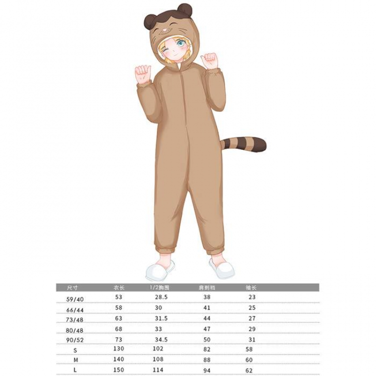 Cartoon Sweet cat Flannel zipper one-piece pajamas S M L Book three days in advance price for 2 pcs