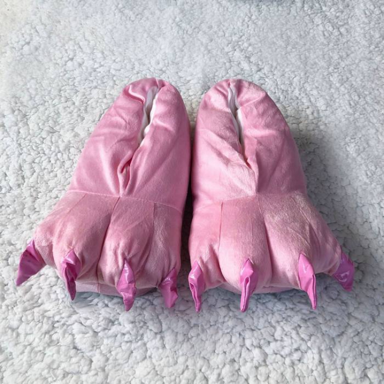 Cartoon plush slippers coral fleece slippers Pink S(18CM) M(31-38size) L(39-45size)