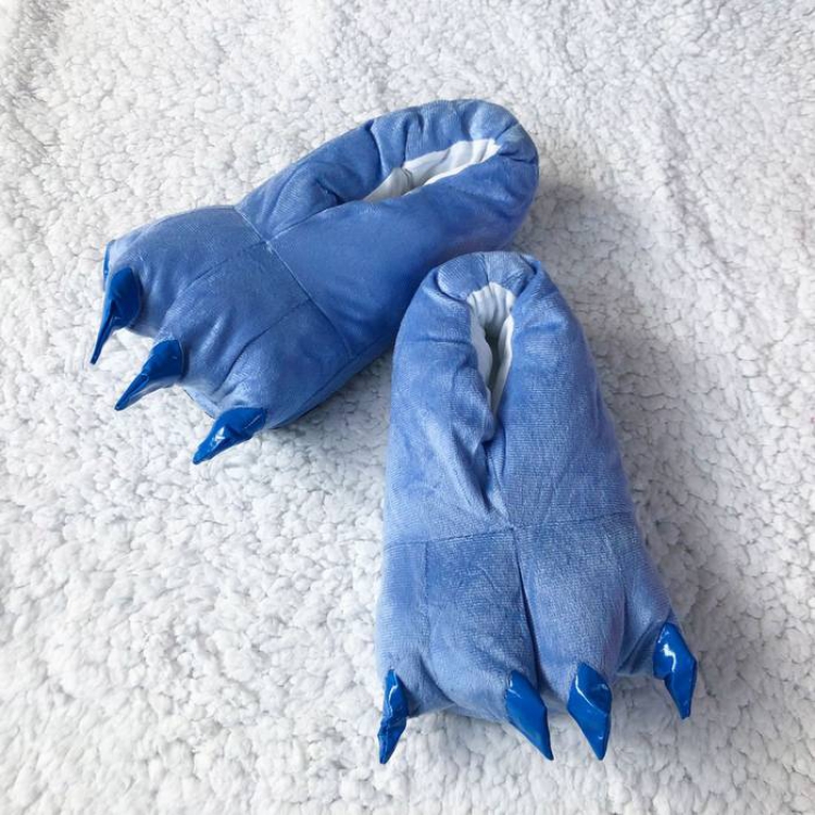 Cartoon plush slippers coral fleece slippers Blue S(18CM) M(31-38size) L(39-45size)