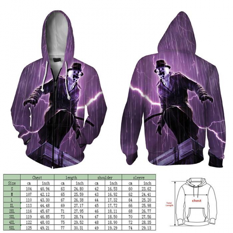 Watchmen Full color hooded zipper sweater coat 2XS XS S M L XL 2XL 3XL 4XL price for 2 pcs preorder 3 days Style F