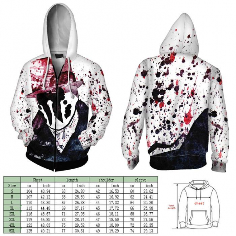 Watchmen Full color hooded zipper sweater coat 2XS XS S M L XL 2XL 3XL 4XL price for 2 pcs preorder 3 days Style J
