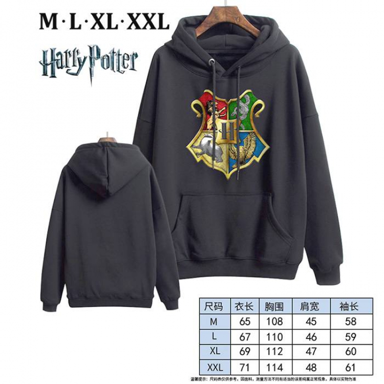 Harry Potter-3 Black Printed hooded and velvet padded sweater M L XL XXL