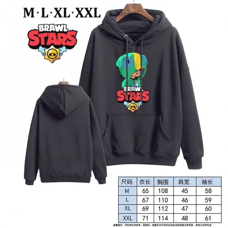 Brawl Stars-13 Black Printed hooded and velvet padded sweater M L XL XXL