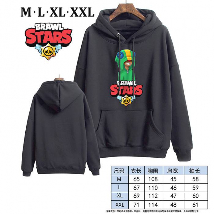 Brawl Stars-18 Black Printed hooded and velvet padded sweater M L XL XXL