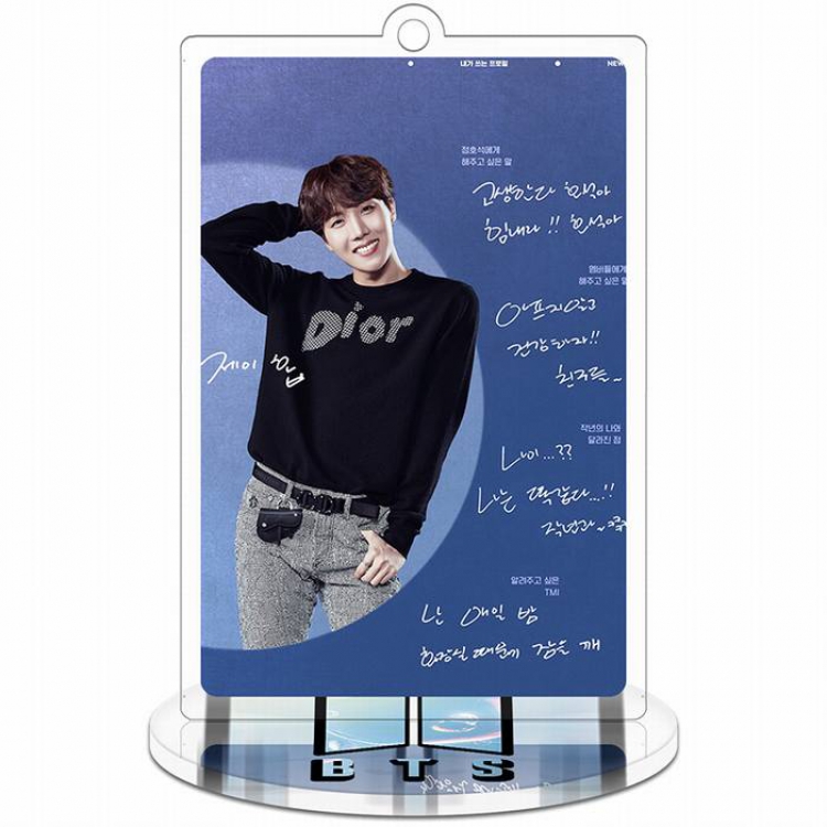 BTS Profile J-hope Rectangular Small Standing Plates acrylic keychain pendant 9-10CM