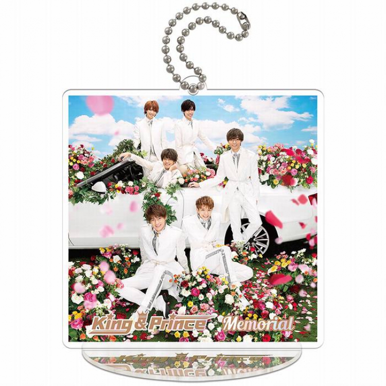 king&prince Square Standing Plates acrylic keychain pendant 9-10CM Style B