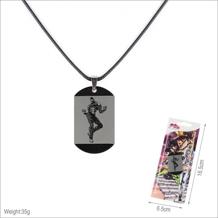 JoJos Bizarre Adventure-2 Stainless steel medal Black sling necklace price for 5 pcs