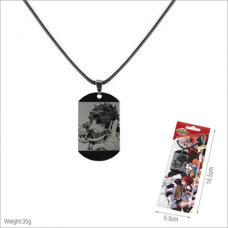 My Hero Academia-2 Stainless steel medal Black sling necklace price for 5 pcs