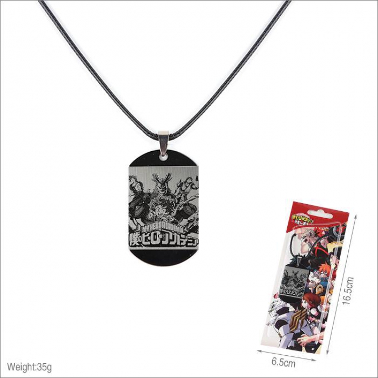 My Hero Academia-1 Stainless steel medal Black sling necklace price for 5 pcs