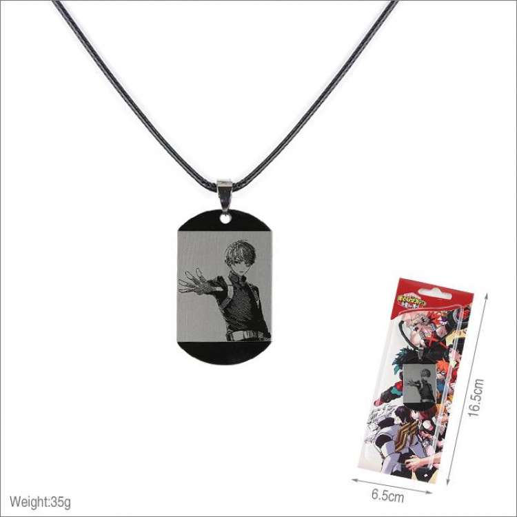 My Hero Academia-4 Stainless steel medal Black sling necklace price for 5 pcs