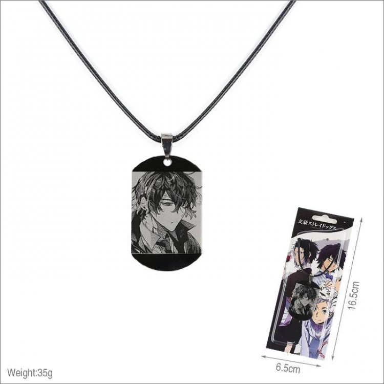 Bungo Stray Dogs-5 Stainless steel medal Black sling necklace price for 5 pcs