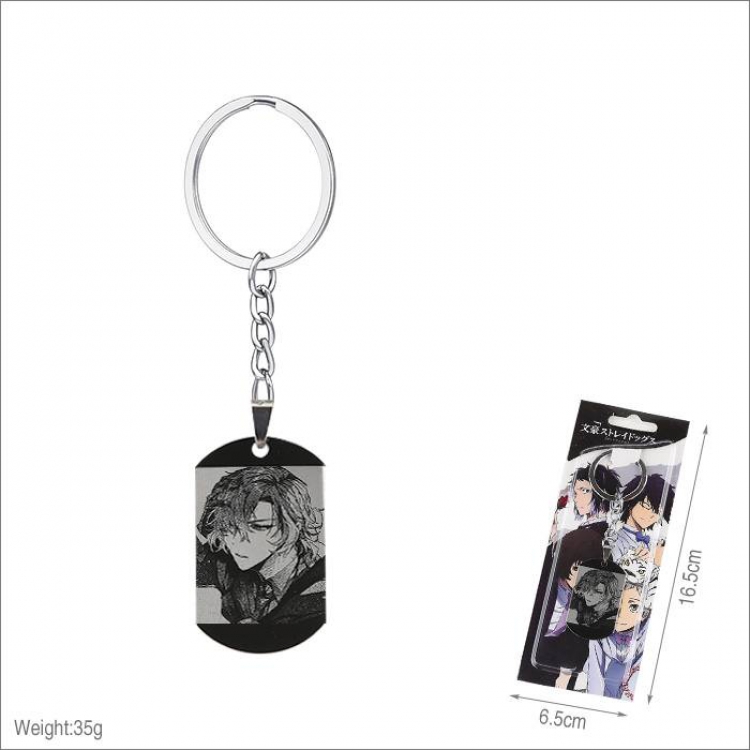 Bungo Stray Dogs-4 Stainless steel medal Keychain pendant price for 5 pcs