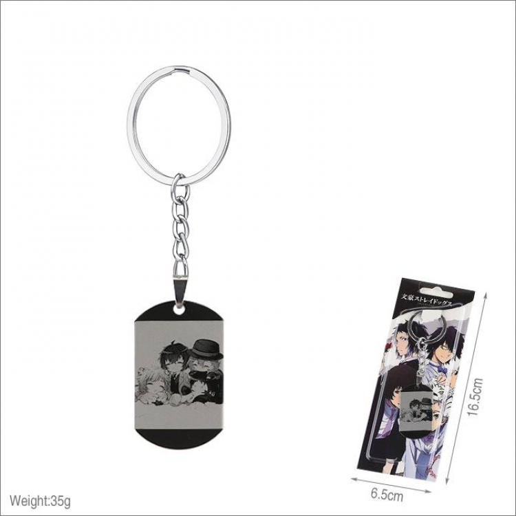 Bungo Stray Dogs-3 Stainless steel medal Keychain pendant price for 5 pcs