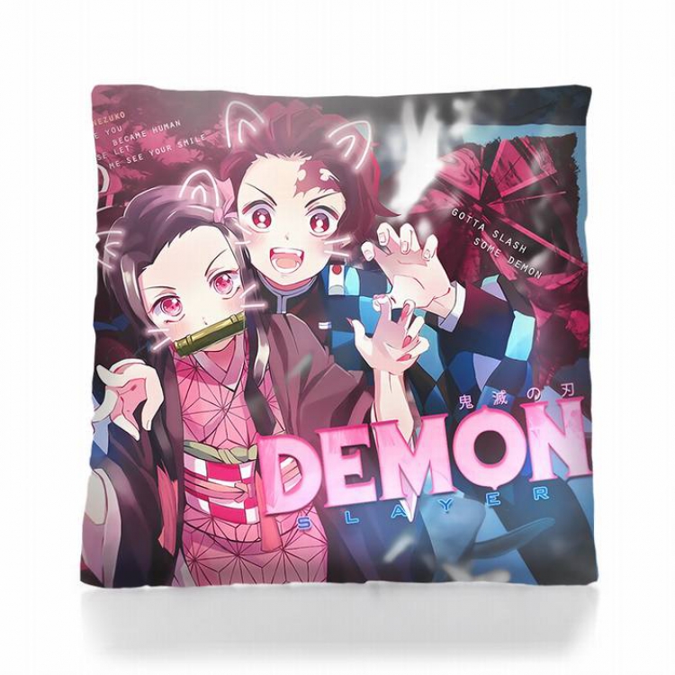Demon Slayer Kimets-36 Square double-sided full color pillow pillow 45X45CM 500G