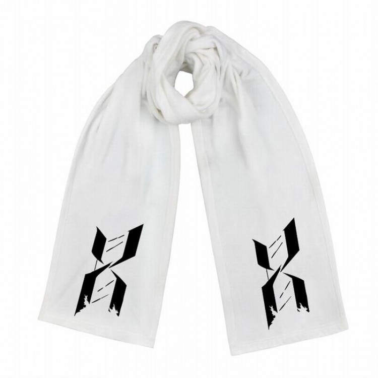 Arknights-11 White Double-sided water velvet impression scarf 170X34CM