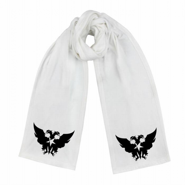 Arknights-10 White Double-sided water velvet impression scarf 170X34CM