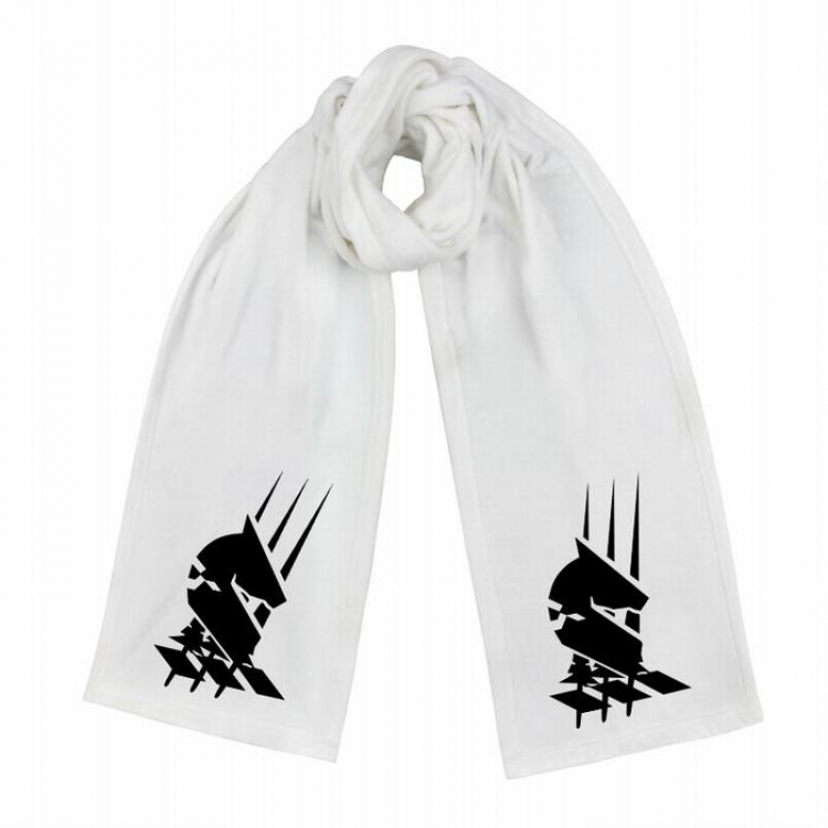 Arknights-1 White Double-sided water velvet impression scarf 170X34CM