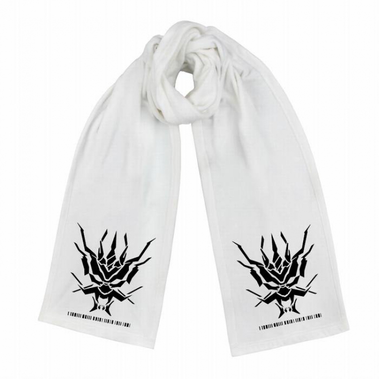 Arknights-6 White Double-sided water velvet impression scarf 170X34CM