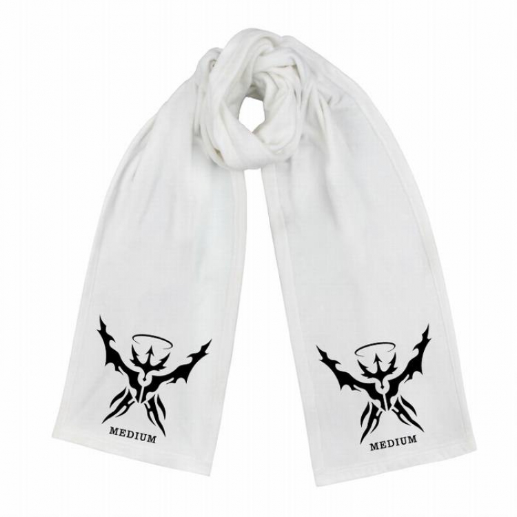 Arknights-3 White Double-sided water velvet impression scarf 170X34CM