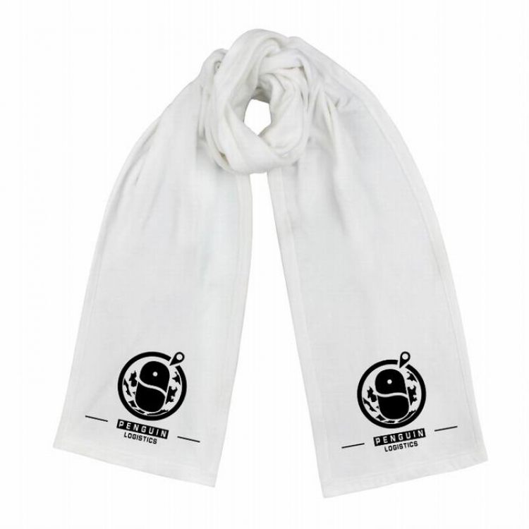 Arknights-12 White Double-sided water velvet impression scarf 170X34CM