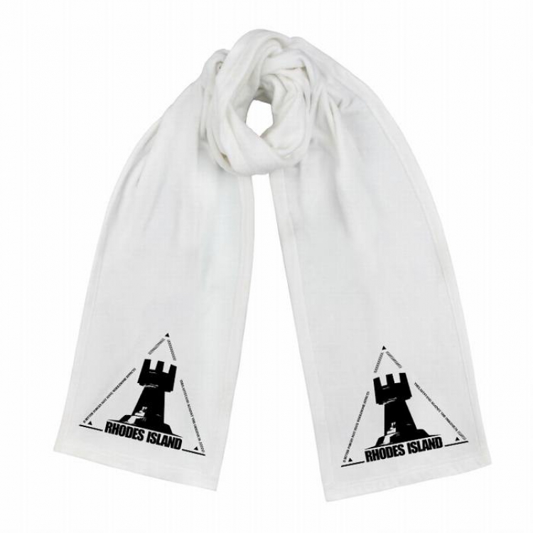 Arknights-7 White Double-sided water velvet impression scarf 170X34CM