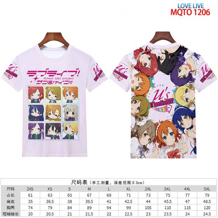 Love Live full color short sleeve t-shirt 9 sizes from 2XS to 4XL MQTO-1206