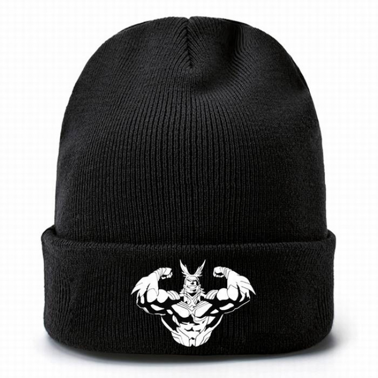 My Hero Academia-4 Black Thicken Knitting Hat Head circumference (bouncy）