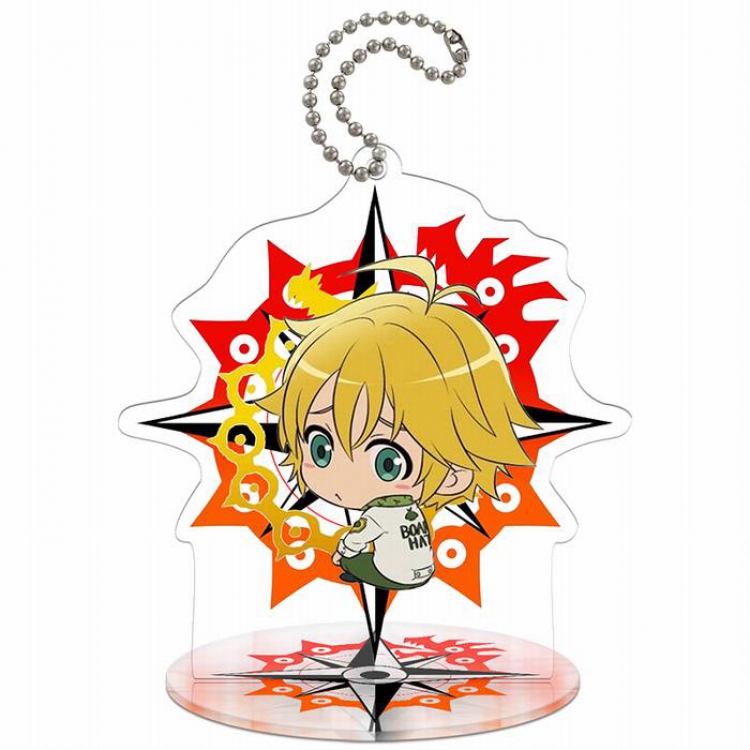 The Seven Deadly Sin-T1-Meliodas Q version Small Standing Plates Acrylic keychain pendant 8-9CM