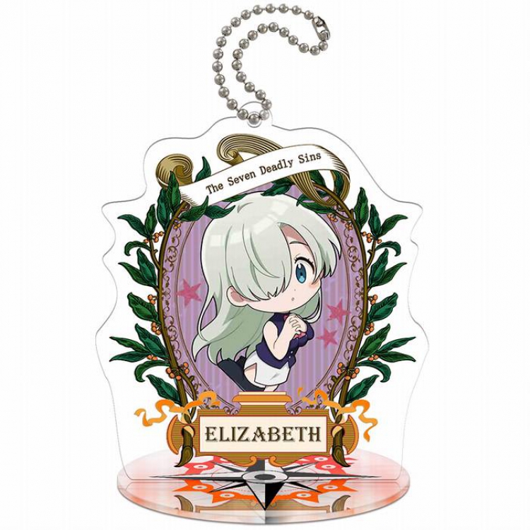 The Seven Deadly Sin-T2-Elizabeth Q version Small Standing Plates Acrylic keychain pendant 8-9CM
