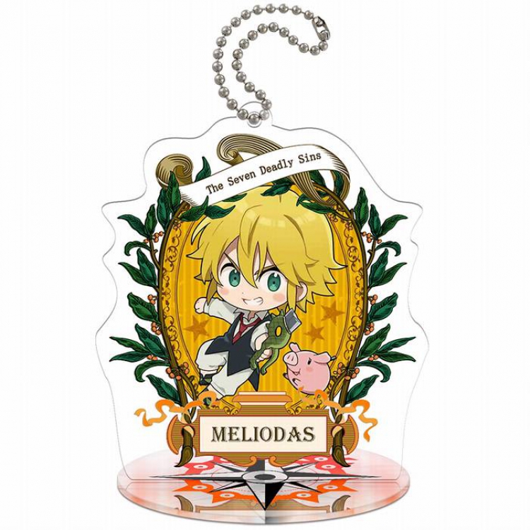 The Seven Deadly Sin-T2-Meliodas Q version Small Standing Plates Acrylic keychain pendant 8-9CM