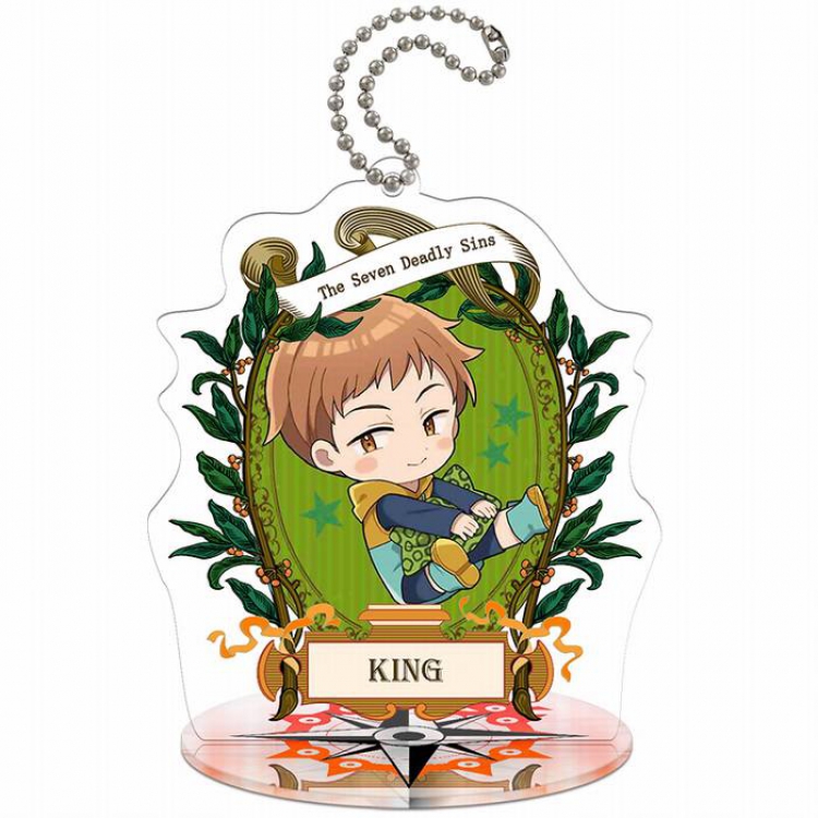 The Seven Deadly Sin-T2-King Q version Small Standing Plates Acrylic keychain pendant 8-9CM