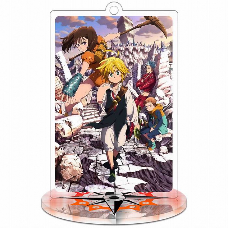 The Seven Deadly Sin Rectangular Small Standing Plates acrylic keychain pendant 8-9CM