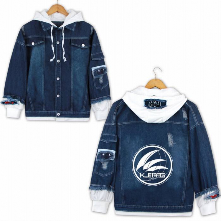 Arknights-4 Denim jacket coat Hoodie S M L XL 2XL 3XL