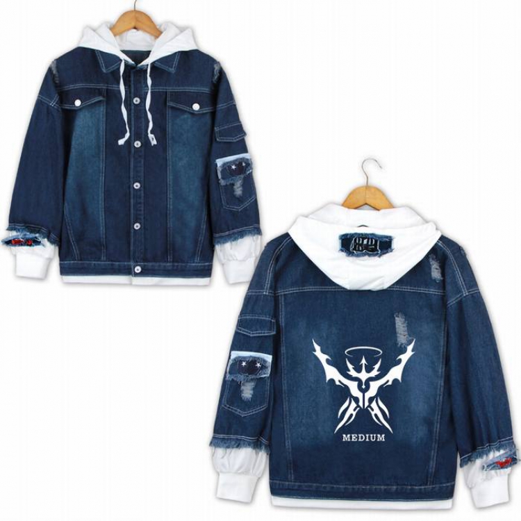 Arknights-8 Denim jacket coat Hoodie S M L XL 2XL 3XL