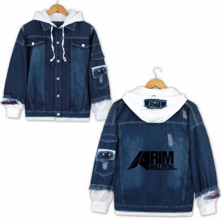 Arknights-12A Denim jacket coat Hoodie S M L XL 2XL 3XL