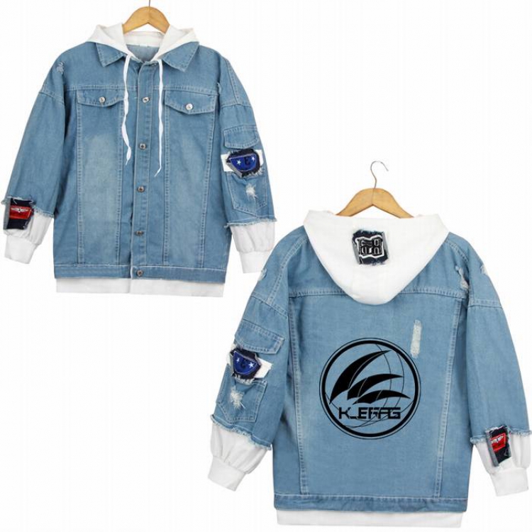 Arknights-3A Denim jacket coat Hoodie S M L XL 2XL 3XL