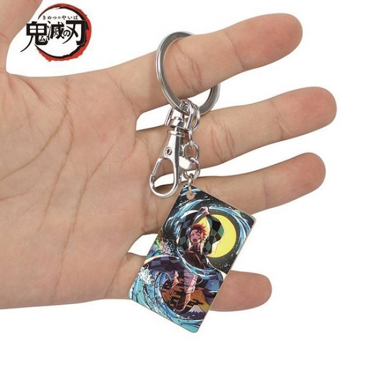 Demon Slayer Kimets-16 Anime Acrylic Color Map Keychain Pendant