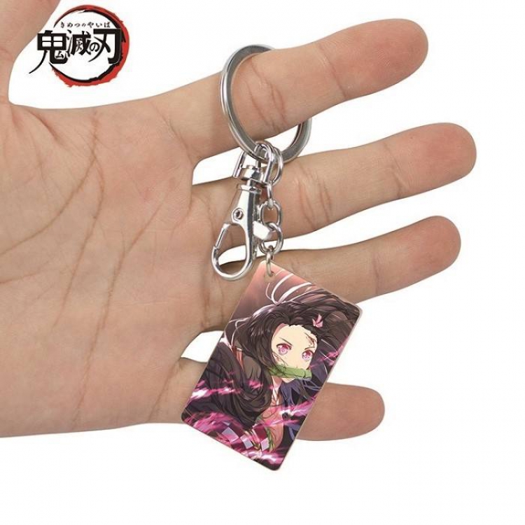 Demon Slayer Kimets-14 Anime Acrylic Color Map Keychain Pendant