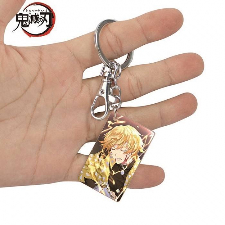 Demon Slayer Kimets-13 Anime Acrylic Color Map Keychain Pendant